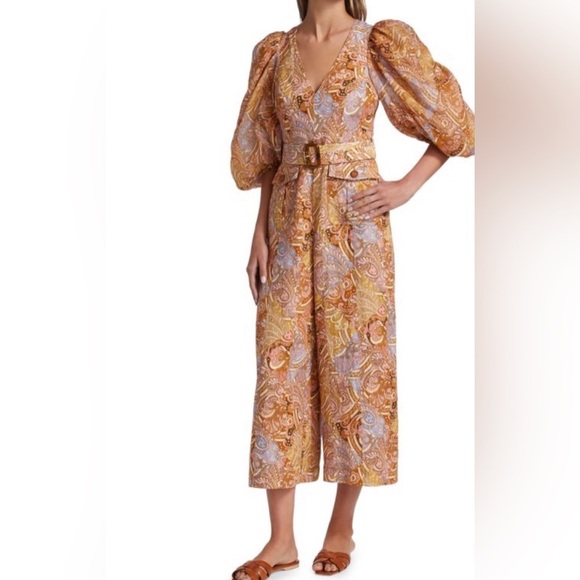 Zimmermann Pants - ZIMMERMANN
Concert Paisley Linen Jumpsuit